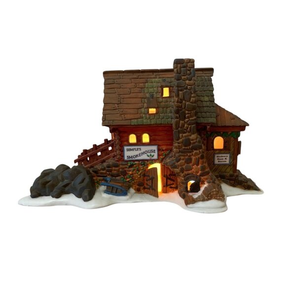 Dept 56 Semples Smokehouse New England Village Christmas Lighted 1997 Retired - Picture 1 of 10